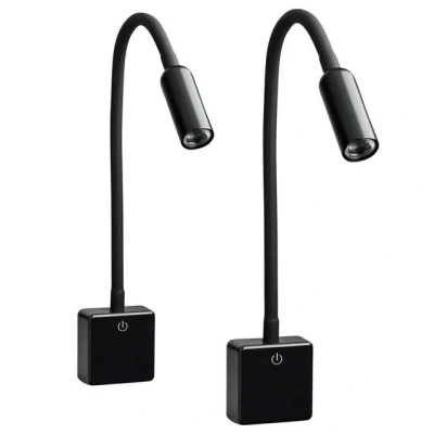 Abbildung von SEBSON LED Steckdosenleuchte 2x Steckdosenlampe dimmbar und flexibel 4W 230lm neutralweiß, fest integriert, neutralweiß