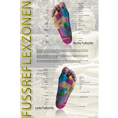 Abbildung von 1art1 Reflexzonenmassage Poster Fußreflexzonen Plakat Bild 91x61 cm