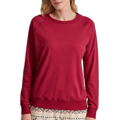 Abbildung von Calida Langarm Nachtwäsche Shirt, Damen, Größe: 36/38, Rio red