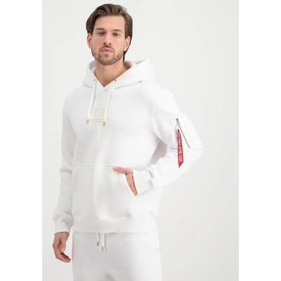 Abbildung von Alpha Industries Basic Hoody Sweatshirt, Herren, Größe: Large, White