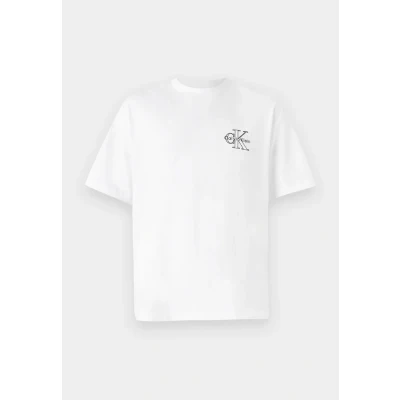 Abbildung von Calvin Klein Jeans Seasonal Monologo TEE Tshirt basic, Herren, Größe: XS, Brilliant white