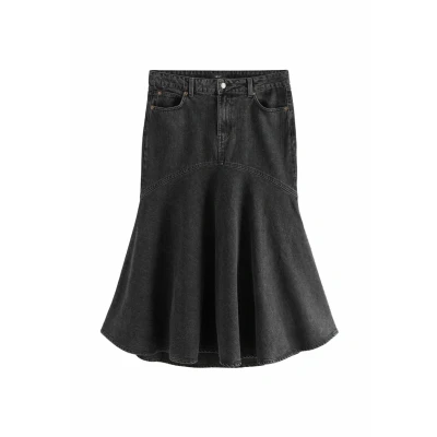 Abbildung von Next Regular FIT Maxirock, Damen, Größe: 36, Washed black