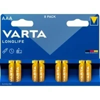 Abbildung von VARTA Batterien AAA, 8 Stück, Longlife, Alkaline, 1,5V, ideal für Fernbedienungen, Wecker, Radios, Made in Germany