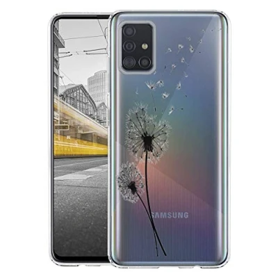 Abbildung von KX Mobile Hülle für Samsung A71 Handyhülle Motiv 2461 Pusteblume Premium Silikonhülle durchsichtig mit Bild SchutzHülle Softcase HandyCover Galaxy