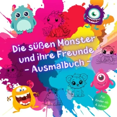 Abbildung von Die süßen Monster und ihre Freunde Ausmalbuch: Das bunte Ausmalabenteuer für Kinder ab 4 Jahren mit Monstern ihren tierischen Kumpels nie mehr Angst vor unter dem Bett