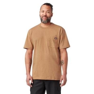 Abbildung von Dickies Herren Heavyweight Crew Neck Short Sleeve Tee T Shirt, Braune Ente Heather, XL