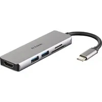 Abbildung von D Link DUB M530 USB Typ C Hub 5 in 1 Adapter mit HDMI 4K und 1080p 2 3.0/USB2.0 Ports SD Kartenleser SDHC SDXC