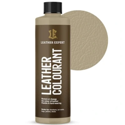Abbildung von Sehr Deckend Wasser Lederfarbe Wüstenbeige 250 ml Leather Paint für Natur und ÖkoLeder Dye Ohne Alkohol alle Lederaccessoires Reißt oder Blättert Nicht ab