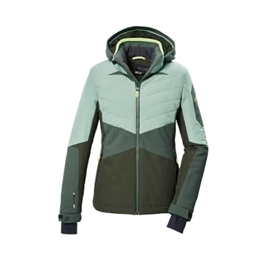 Abbildung von killtec Damen Skijacke/Funktionsjacke mit abzippbarer Kapuze und Schneefang KSW 34 WMN SKI JCKT, hell stahlmint, 44, 41967 000