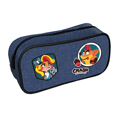 Abbildung von Pyramid Bandicoot SR73474 Federmäppchen, Denim, ungefüllt, Multi, Einheitsgröße