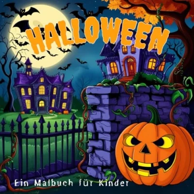 Abbildung von Halloween Malbuch: Ein Malbuch für Kinder mit kindgerechten, gruseligen und fantasievollen Motiven