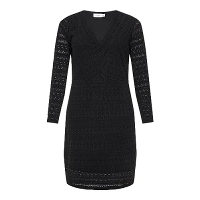 Abbildung von Evoked VILA Vichikka V NECK Dress Cocktailkleid/festliches Kleid, Damen, Größe: 48, Black