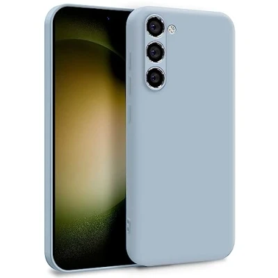 Abbildung von MyGadget Hülle für Samsung Galaxy S23 Zweilagige Handyhülle mit Kameraschutz Cover Innenfutter &amp; Silikon außen Hell Blau