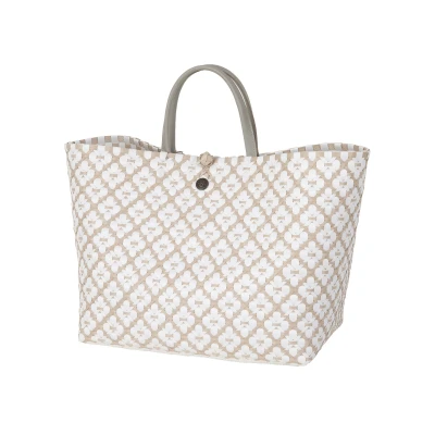 Abbildung von Handed By Einkaufskorb Shopper Motif Pale Grey With White Pattern