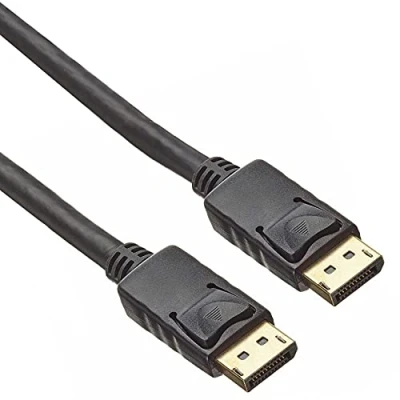 Abbildung von PremiumCord 4K DisplayPort 1.2 Verbindungskabel M/M 2 m, auf Kabel, 18Gbps, Video 4K@60Hz 2160p, FULL HD 1080p, HDCP, vergoldete Anschlüsse, schwarz