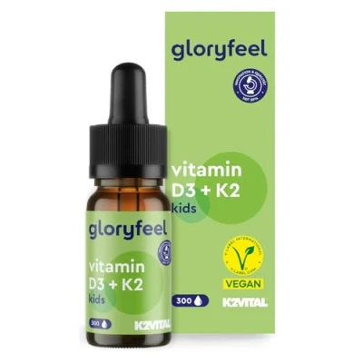 Abbildung von gloryfeel® Vitamin D3 + K2 Tropfen Kids 500 I.E 10 ml