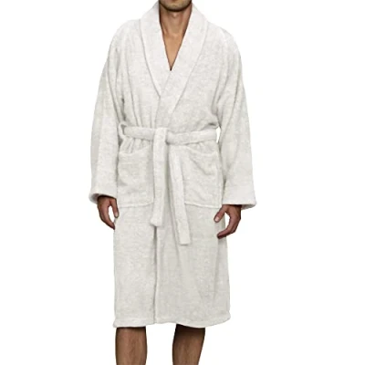 Abbildung von Superior Damen 100% Cotton Unisex Bath Robe Bademantel, Weiss/opulenter Garten, Small