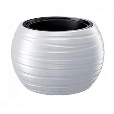 Abbildung von Runder Topf mit 25 l männlicher Kunststoffablagerung in White39.6 (Länge) x 39,6 (Breite) 26 (Höhe) cm