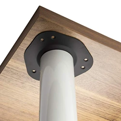 Abbildung von SO TECH® Tischbein Ø 60 mm, belastbar bis 75 kg pro Stück, höhenverstellbar, Höhe 71 cm, Stahl, weiß, 4x