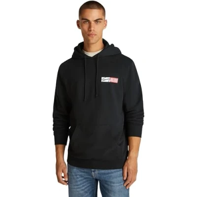 Abbildung von Tommy Jeans Entry Graphic Hoodie Sweatshirt, Herren, Größe: 58, Black