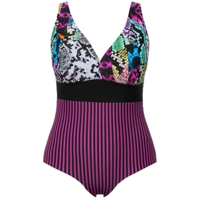 Abbildung von Ulla Popken Badeanzug, Damen, Größe: 50, Black