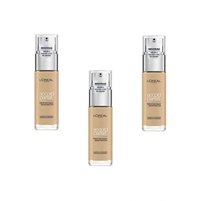 Abbildung von L&#039;Oréal Paris Fond de Teint Fluide Accord Parfait, Peaux Sèches à Normal, Farbton: Beige Creme (3.N), 30 ml, Nouvelle Formel mit Hyaluronsäure und Aloe Vera
