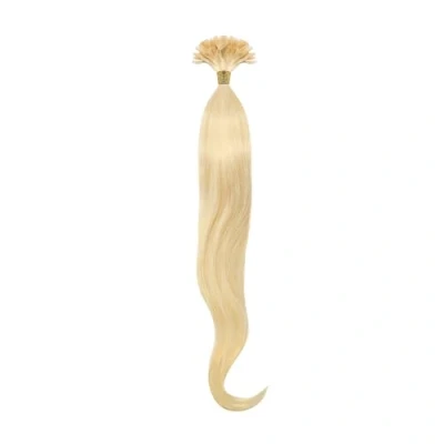 Abbildung von Beauty7 DIY Haarverlängerung 50 STK Echthaarstraehnen Remy Echthaar Haarverlaengerung von U tips 50cm 0,5g Bonding Extensions Straehnen 20 Zoll Platinblond #60