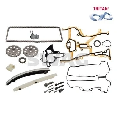 Abbildung von SWAG 40 94 9409 Steuerkettensatz Simplex, Kette geschlossen OPEL: Corsa D Schrägheck