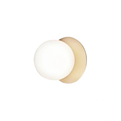 Abbildung von Nuura Liila 1 Medium Wandlampe, flg. gold/weiß