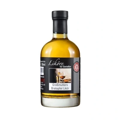 Abbildung von Schrader Großmutters Bratapfel Likör 18% Vol. mit Marzipan , Vanille &amp; Karamell Aromen 0,35 L