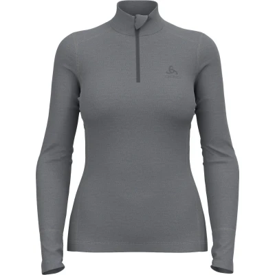 Abbildung von Odlo Damen Funktionsunterwäsche Langarm Shirt mit Reißverschluss MERINO 260, black, XS