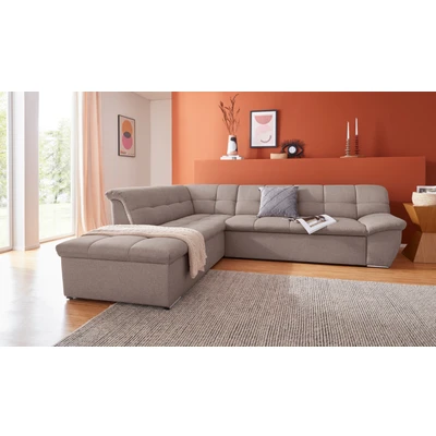 Abbildung von DOMO collection Ecksofa &quot;Lagoa L Form&quot;, wahlweise mit Bettfunktion, frei im Raum stellbar, große Farbvielfalt