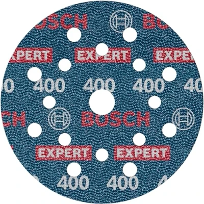 Abbildung von Bosch 1x EXPERT O780 Folienschleifscheibe, 125 mm (für Hartholz, Farbe auf Holz, Ø mm, Körnung 400, Professional Zubehör Exzenterschleifer)