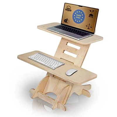 Abbildung von Stehschreibtisch Aufsatz Stehpult Holz Standing Desk Ständer Schreibtischaufsatz Stehpulte Standsome Steh Schreibtisch Made in EU