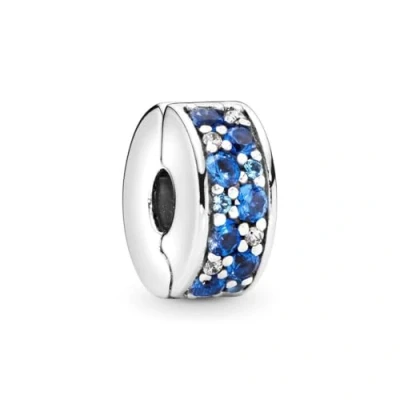 Abbildung von Pandora PAVÉ CLIP Charm, Damen, Größe: One Size, Blue