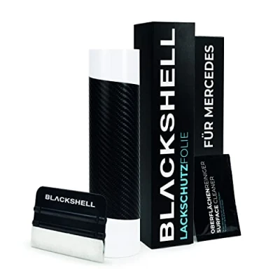 Abbildung von Blackshell® Ladekantenschutz Folie passend für Mercedes V Klasse Typ W447/V447 Bj. ab 2014 Carbon Glanz passgenauer Stoßstangenschutz inkl. Set Folierung