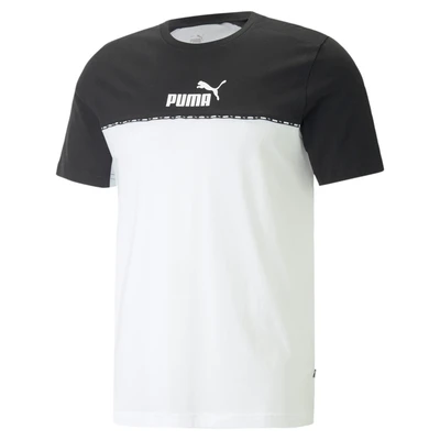 Abbildung von Puma ESS COL LOGO Tshirt print, Herren, Größe: Large, Bianco nero
