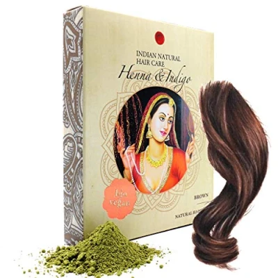 Abbildung von Henna &amp; Indigo Powder Brown Hair Dye Fresh Pure Organic 200g Indian Natural Care…