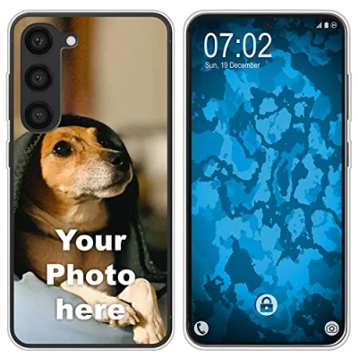 Abbildung von PhoneNatic personalisierte Handyhülle für Galaxy S23 Custom Case in Clear zum selbst gestalten mit eigenem Foto Bild Text individuell