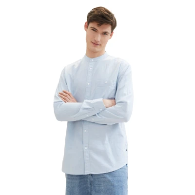 Abbildung von TOM Tailor Denim MIT Brusttasche Hemd, Herren, Größe: Small, Light metal blue