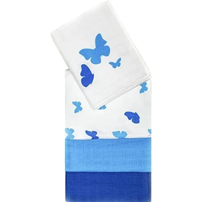 Abbildung von MAKIAN Mullwindeln, 4er Set, Design Schmetterling, 80x80cm