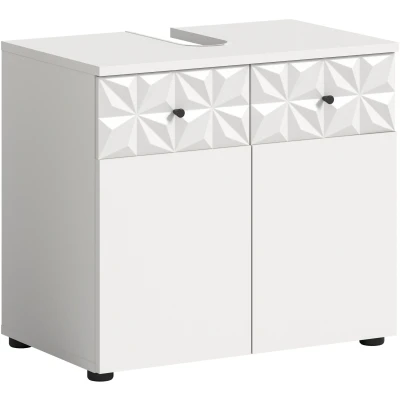 Abbildung von INOSIGN Waschbeckenunterschrank VICENZA, Breite 60cm,mit Siphonausschnitt &amp; Ornamentabsetzung WBU, Unterschrank, Badschrank, Badunterschrank, Waschbeckenschrank