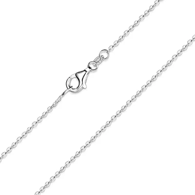 Abbildung von MATERIA feine Ankerkette 925 Sterling silber 1,2mm Halskette in 40 45 50 60 70 cm verfügbar #K30, Länge Halskette:55