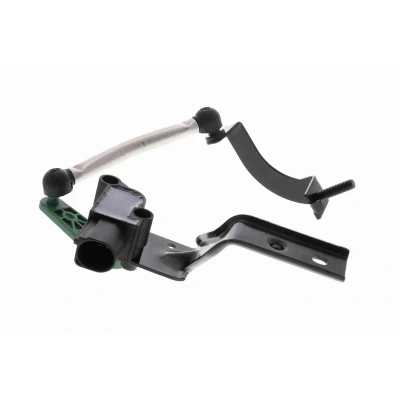 Abbildung von VEMO V10 72 0232 Sensor, Xenonlicht (Leuchtweiteregulierung) Vorderachse rechts mit Koppelstange, Halterahmen VOLKSWAGEN: Passat B7 Limousine