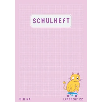Abbildung von Schulheft a4 Lineatur 22: Matheheft din 22 Kariert Ohne Rand 50 Blatt Rosa