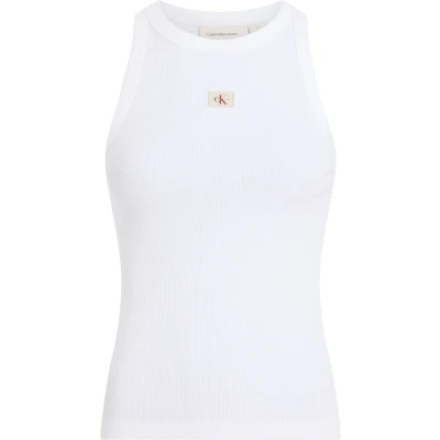 Abbildung von Calvin Klein Jeans PLUS Label TANK Top, Damen, Größe: 4XL, Brilliant white