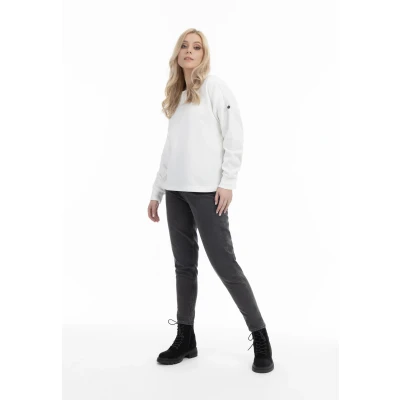 Abbildung von DREIMASTER Vintage Damen Sweatshirt in Übergröße XL / Off White 51% Baumwolle 49% Polyester