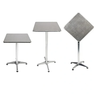 Abbildung von Mojawo Küchentisch Bistrostehtisch Aluminium 60x60cm H70/110cm Höhenverstellbar klappbar