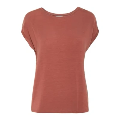 Abbildung von Vero Moda Vmava Plain Tshirt basic, Damen, Größe: XL, Mahogany