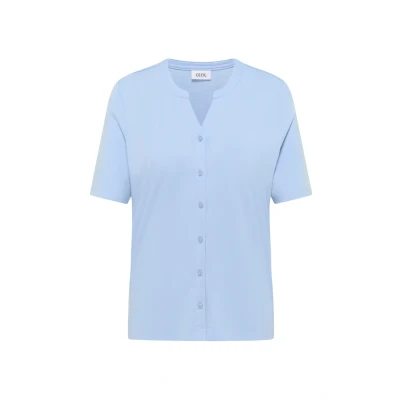 Abbildung von CECIL Damen 3226040 T Shirt im Tunika Look, Light Sky Blue, 46